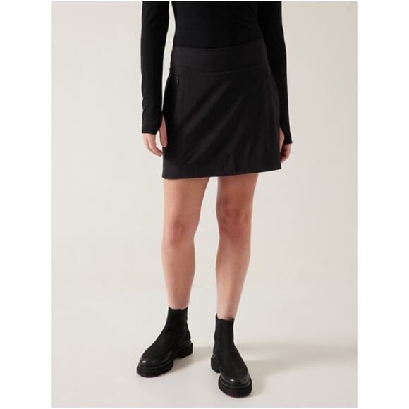 Athleta Skort Womens 14 Black Soho Golf Pull On Athletic Travel Minimalist Sport - Picture 1 of 10